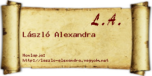 László Alexandra névjegykártya